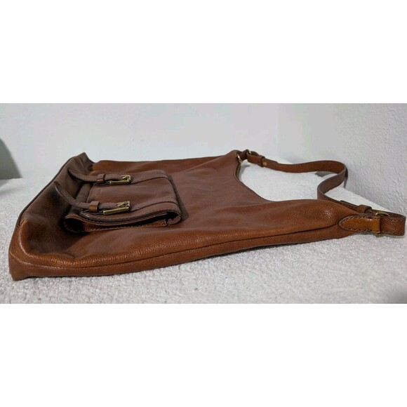 Fossil Purse Bag Cleo Cabernet Brown Soft Leather Shoulder Handbag - Picture 3 of 16